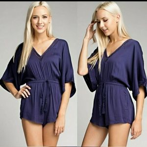 THREADWEARZ KIMONO SLEEVE ROMPER